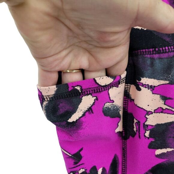 Livi Active Leggings 3X Pink Camo High-Rise Signature Stretch Wicking Pockets - Picture 6 of 13